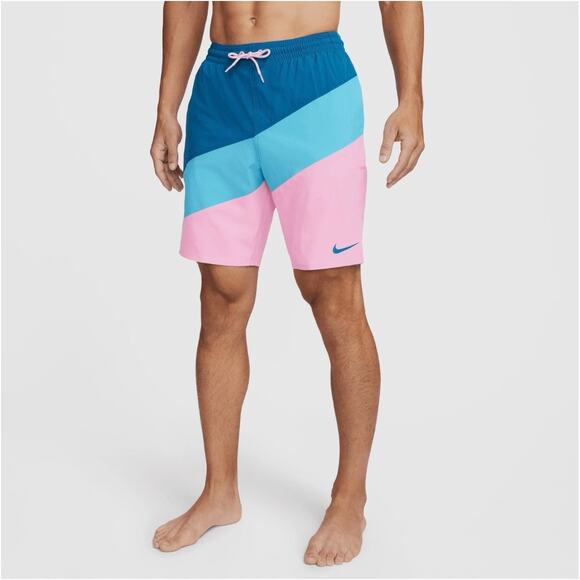 Nike Mens Bottom Board 9” Swim Volley Trunk Shorts Coloblock NESSD470- 670 XXL - Picture 1 of 6